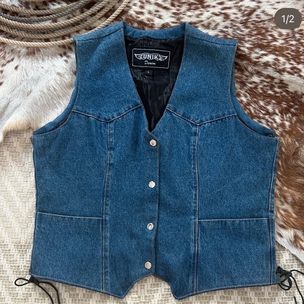Vintage Unik Denim Blue Vest